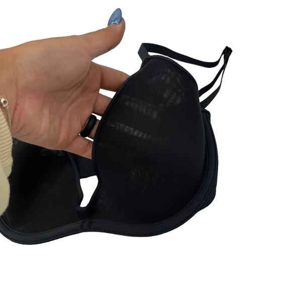 SKIMS Weightless Scoop Bra Onyx Lightly Lined Smoothing Lightweight 30D NEW - Picture 6 of 11